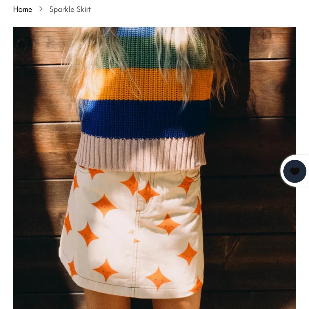 Tiny Cottons Orange Star Patterned Skirt